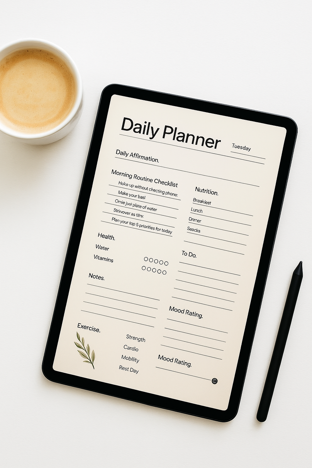 Wellness & Reset Planner