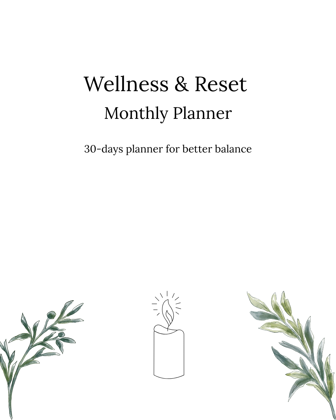 Wellness & Reset Planner